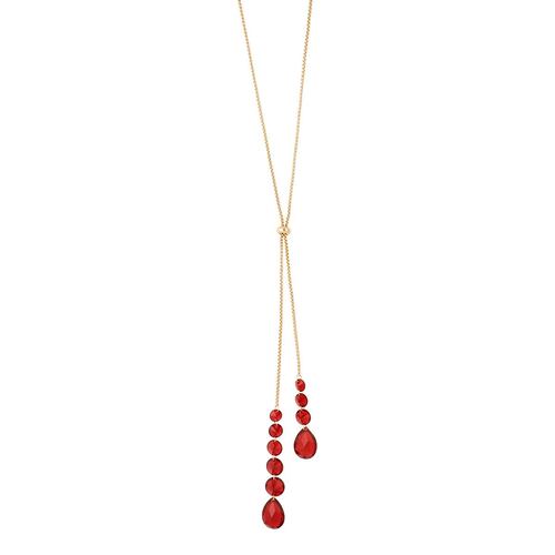 Collar Tipo Corbatín con Cristal Rojo Nine West