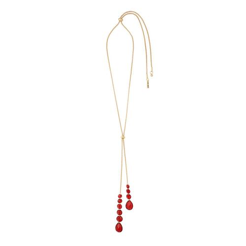 Collar Tipo Corbatín con Cristal Rojo Nine West