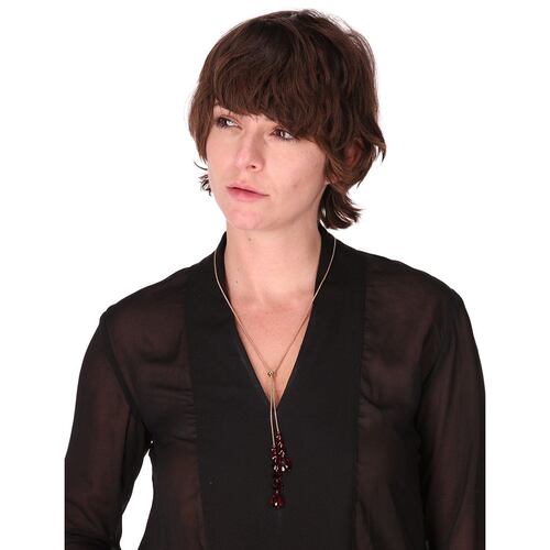 Collar Tipo Corbatín con Cristal Rojo Nine West