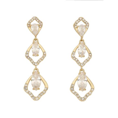 Aretes Candelabro con Cristal Brillante Anne Klein