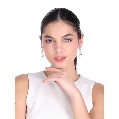 Aretes Candelabro con Cristal Brillante Anne Klein