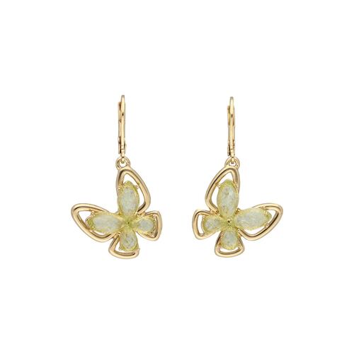 Aretes Colgantes de Mariposa con Incrustaciones de Cristal Anne Klein