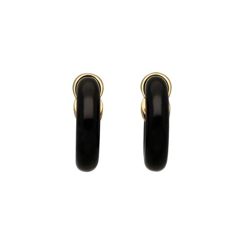 Arracadas Detalles de Resina Negra DKNY