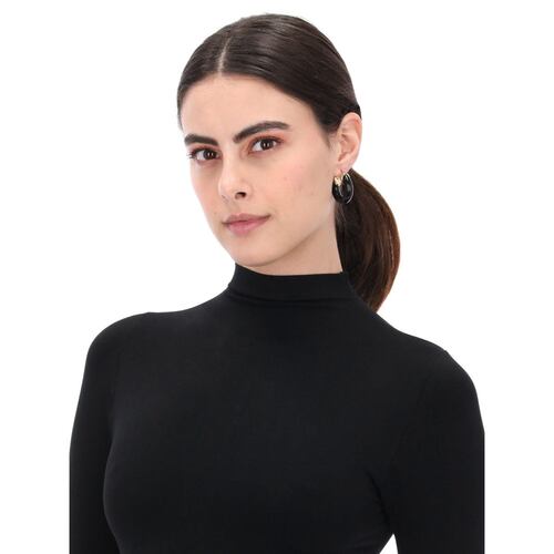 Arracadas Detalles de Resina Negra DKNY