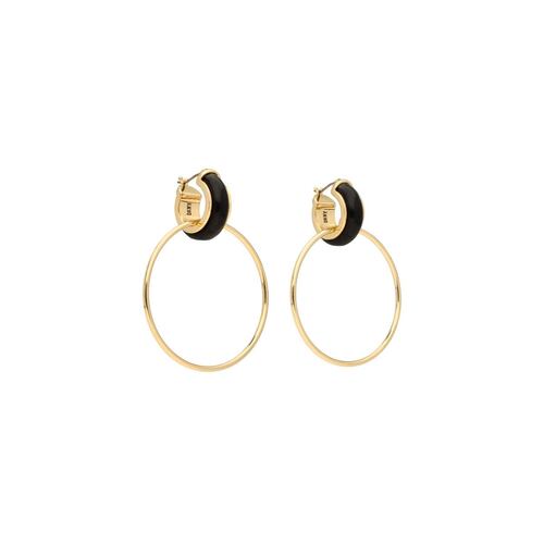 Arracadas Detalles de Resina Negra DKNY