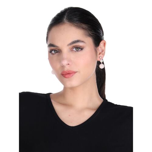 Aretes Colgantes Dobles Formas Esféricas Pavonadas Youre Invited