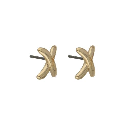 Aretes Tipo Botón Forma de X Napier