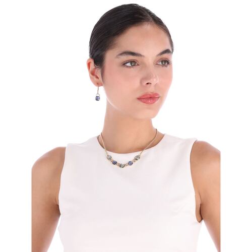 Set Joyería Dijes Cuadrados y Ovalados Multicolor Anne Klein