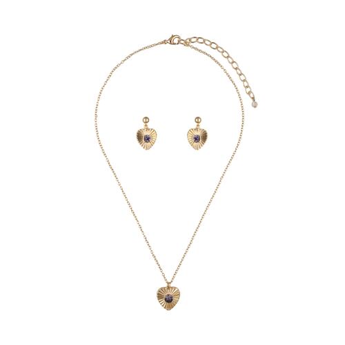 Box Set Tipo Gargantilla Corazón Dorado Nine West