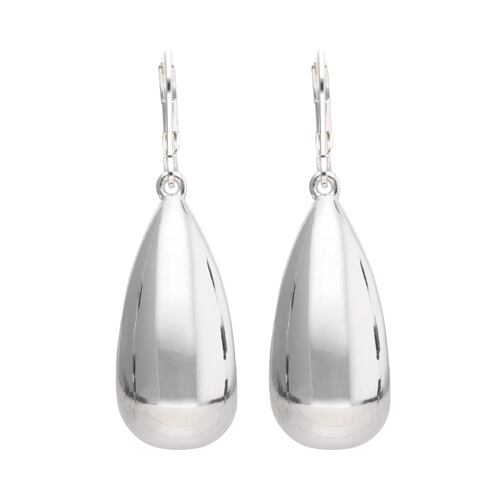 Aretes Forma Gota Colgante Plateado Nine West