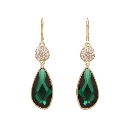 Aretes Largos Asimétricos Circonita Pave Anne Klein