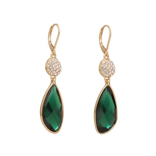 Aretes Largos Asimétricos Circonita Pave Anne Klein