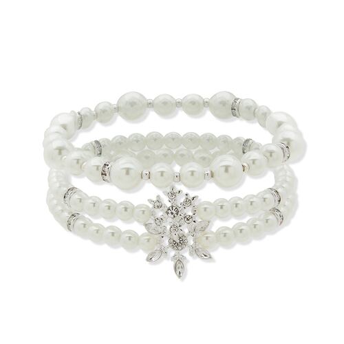 Pulsera Copo de Nieve Imitación Perla Bitono Anne Klein