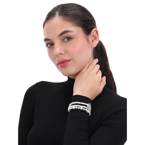 Pulsera Copo de Nieve Imitación Perla Bitono Anne Klein