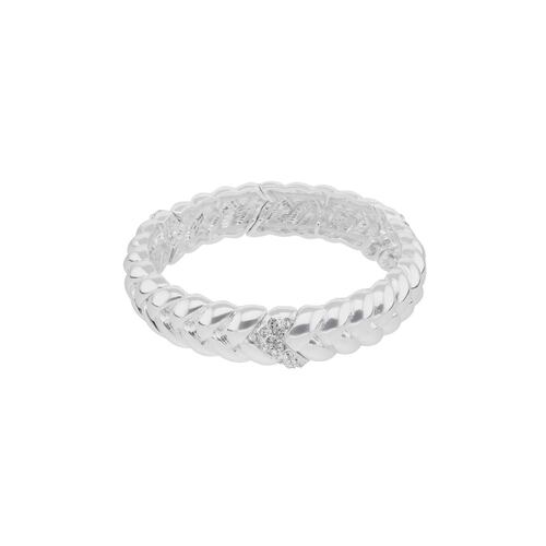 Pulsera Aleación de Metales Plateado Semi Circulo Anne Klein