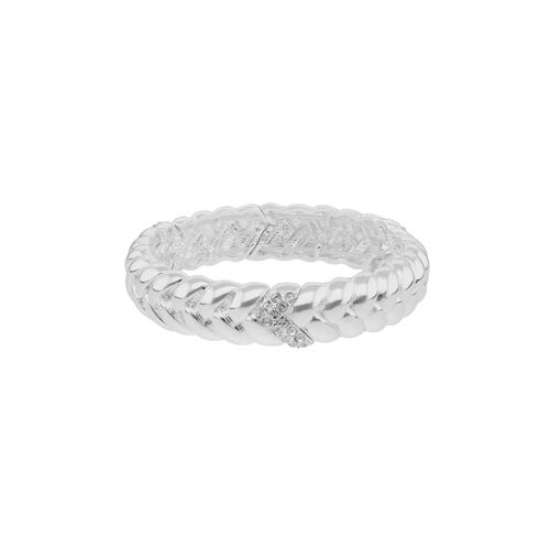 Pulsera Aleación de Metales Plateado Semi Circulo Anne Klein