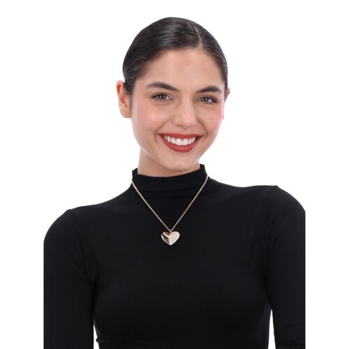 Collar Acero Dorado Corazón DKNY