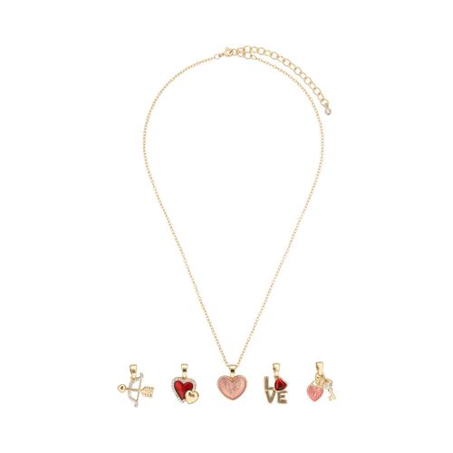 Set Dorado Corazón 1 Collar y 5 Charms Napier