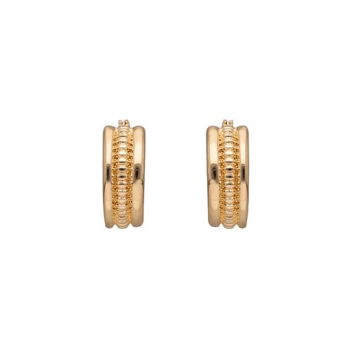Aretes Dorados Circular Tipo Huggies Napier