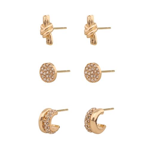 Aretes Tipo BotónDorado Nine West