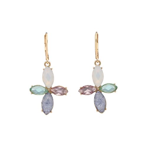 Aretes Dorados Flor Largos Anne Klein