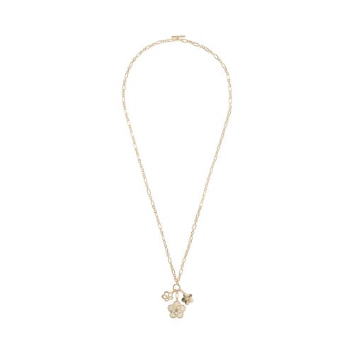 Collar con Forma de Flor Tipo Matiné Dorado Anne Klein