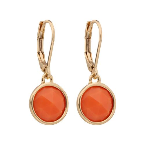 Aretes con Forma Circular Tipo Colgante Corto Color Dorado Napier