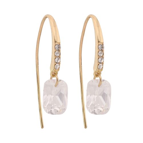 Aretes Rectangulares Dorado Aleación de Metal Nine West