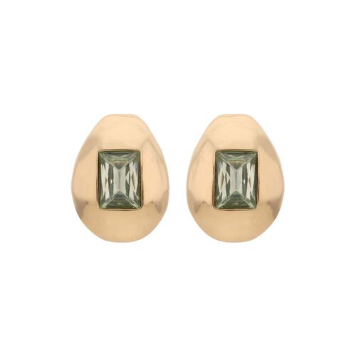 Aretes de Botón con Circulo Color Dorado Nine West