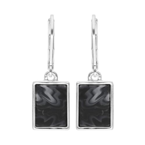 Aretes Cuadrados Plateado Aleación de Metal Nine West