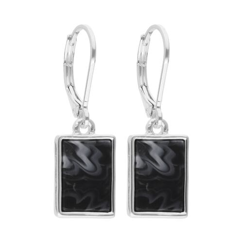 Aretes Cuadrados Plateado Aleación de Metal Nine West