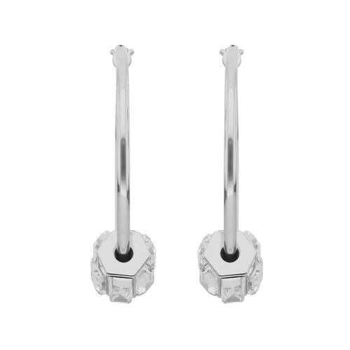 Aretes Plateados Círculo Arracadas DKNY