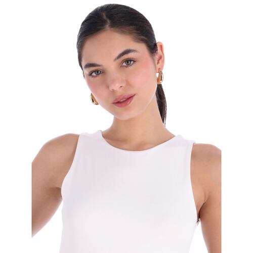 Aretes Broquel Dorado Aleación de Metales DKNY