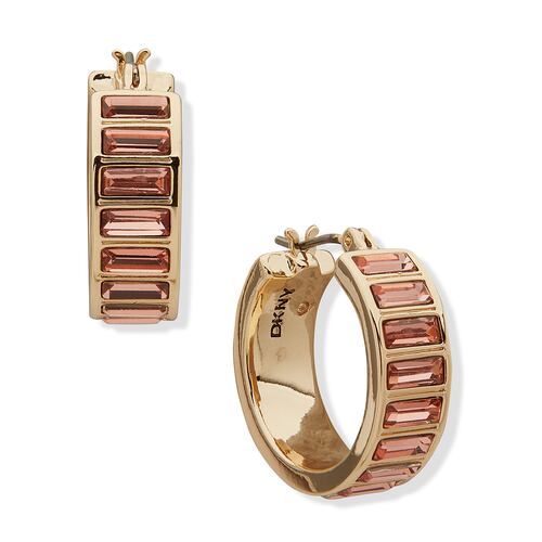 Aretes Rojos Círculo Cortos DKNY