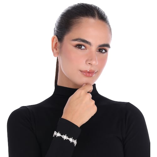 Pulsera Color Plata Forma Copo Tipo Brazalete Napier