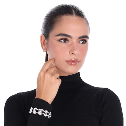 Pulsera Color Plata Forma Cadena Tipo Asimétrico Napier