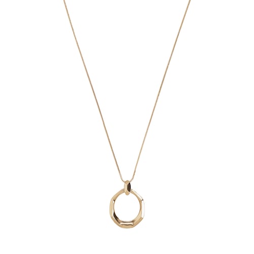 Collar Color Dorado en Forma Irregular Tipo Largo Napier