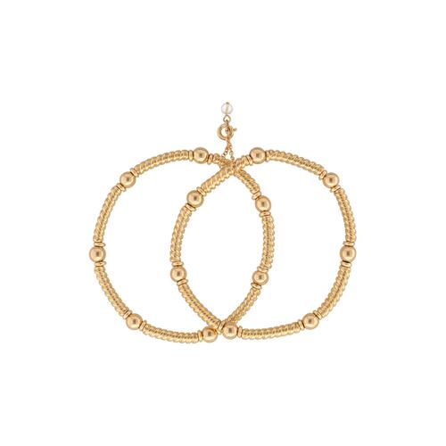 Pulsera Color Dorado Forma Circular Tipo Strech Set de Dos Pulseras Napier