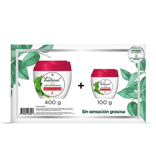 Crema Facial Antiarrugas  2 Pack 400gr + 100gr Teatrical