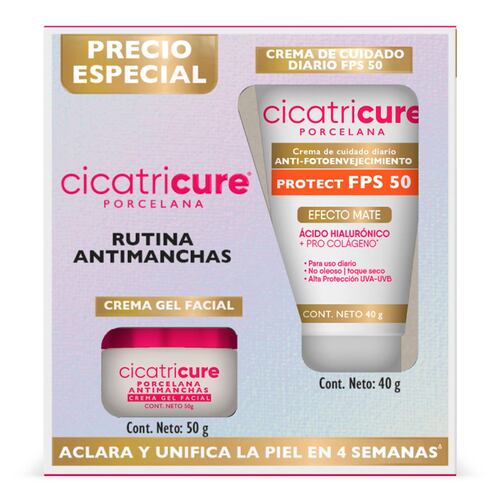 Pack Cicatirure Crema Porcelana + fps 50