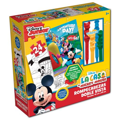 Rompecabezas Doble Vista Con Crayones Disney, Caja Cartón