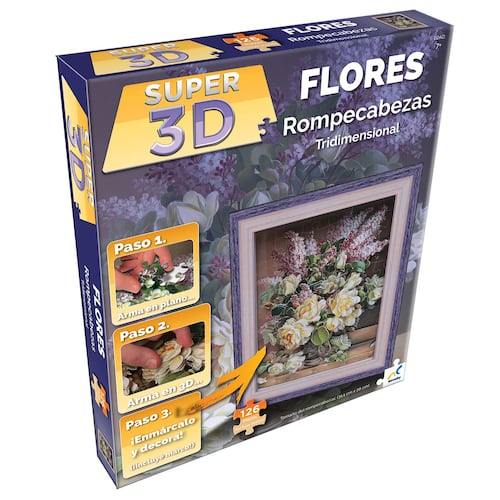 Rompecabezas de cartón en 3D flores