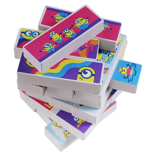 Torre De Mader A 3 En 1 Domino Y Memoria Minions 2