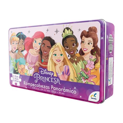 Rompecabezas Panorámico 3 en 1 Disney Princess