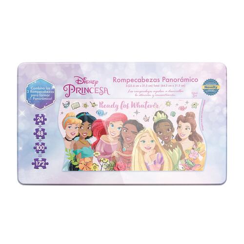 Rompecabezas Panorámico 3 en 1 Disney Princess
