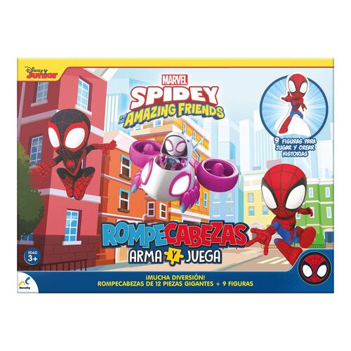 Rompecabezas Spidey and his amazing friends arma y juega Novelty