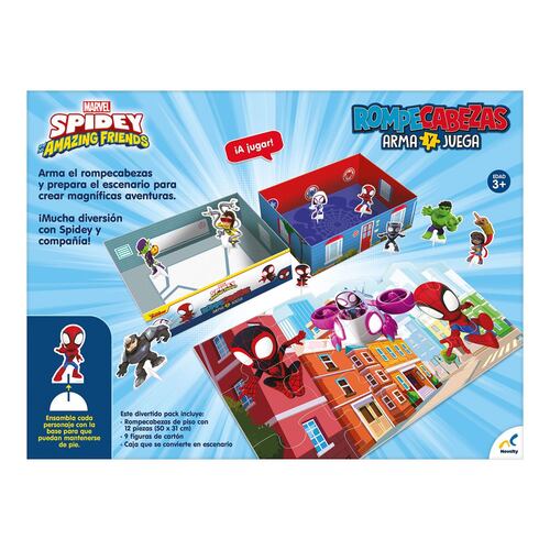 Rompecabezas Spidey and his amazing friends arma y juega Novelty