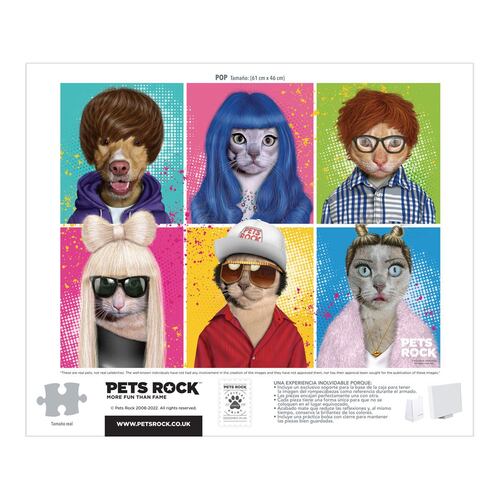 Rompecabezas adulto generico pets rock 500 piezas caja de cartón