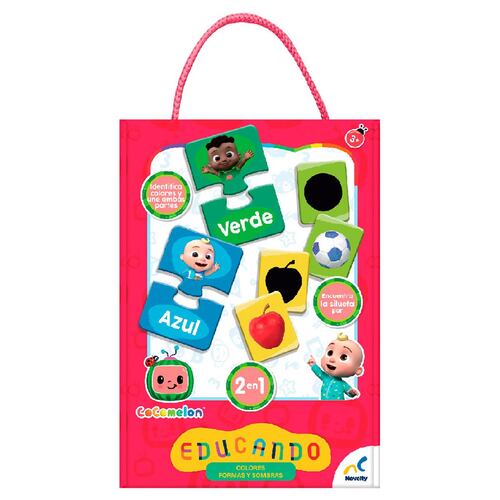 Juego De Mesa Preescolar Educando: Cocomelón De Formas, Colores Y Sombras Caja De Cartón