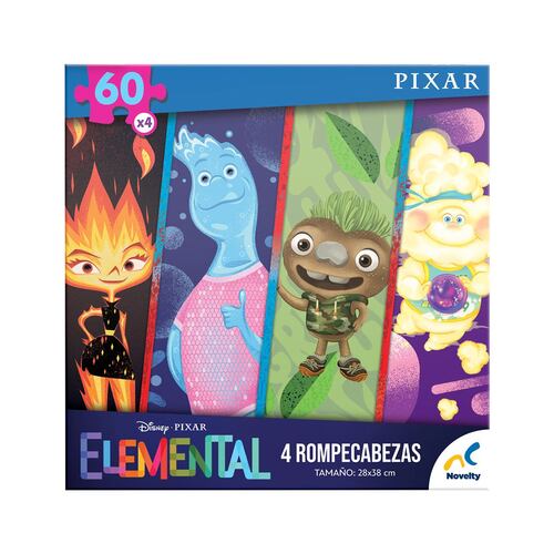 Rompecabezas 4 En 1 Disney Elemental